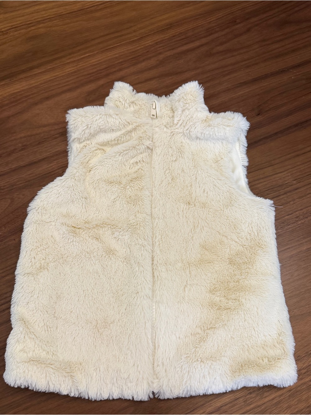 Cream Faux Fur Vest - 3T